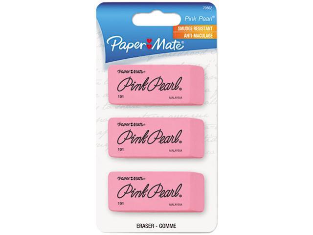 Medium 3/Pack Paper Mate 70502 Pink Pearl Eraser Pack of 2 