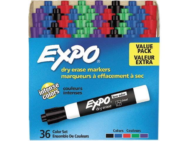 EXPO 1921061 Low Odor Dry Erase Marker, Chisel Tip, Assorted, 36/Box
