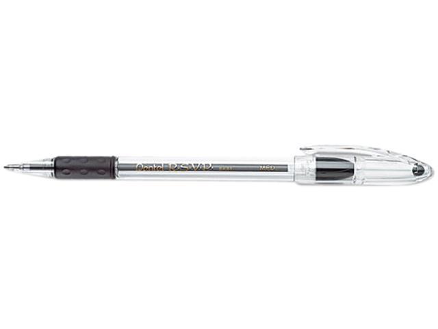 Pentel BK91-A R.S.V.P. Ballpoint Stick Pen, Black Ink, Medium, Dozen