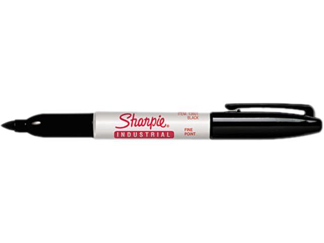 Sharpie 13601 Industrial Permanent Marker, Fine Point, Black, Dozen