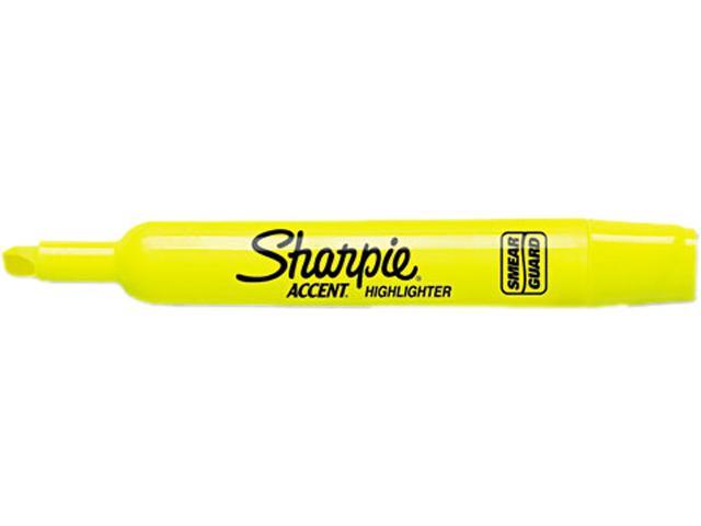 Sharpie 25025 Accent Tank Style Highlighter, Chisel Tip, Fluorescent Yellow, 12/Pk