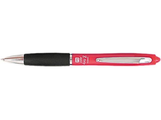 12-Cou 1.0mm Red Ink Zebra Pen Z-Grip Retractable Ballpoint Pen Medium Point 