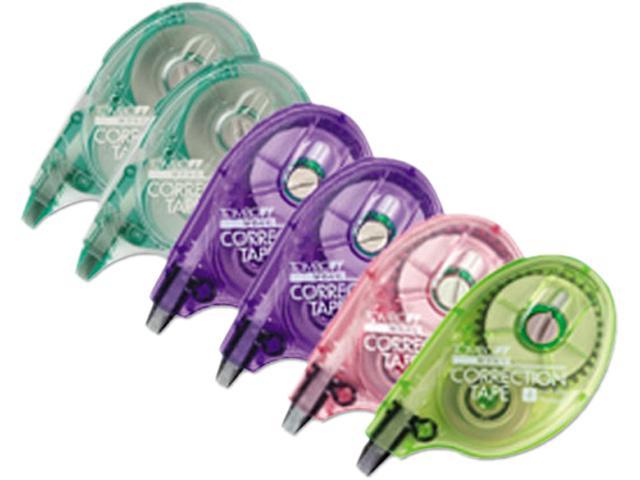 Tombow Mono 68670 MONO Correction Tape, Assorted Retro Color Dispensers, 1/6  x 394, 6/Box 