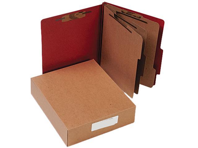 Acco 15038 Pressboard 20-Pt. Classification Folder, Letter, 8-Section, Earth Red, 10/Box