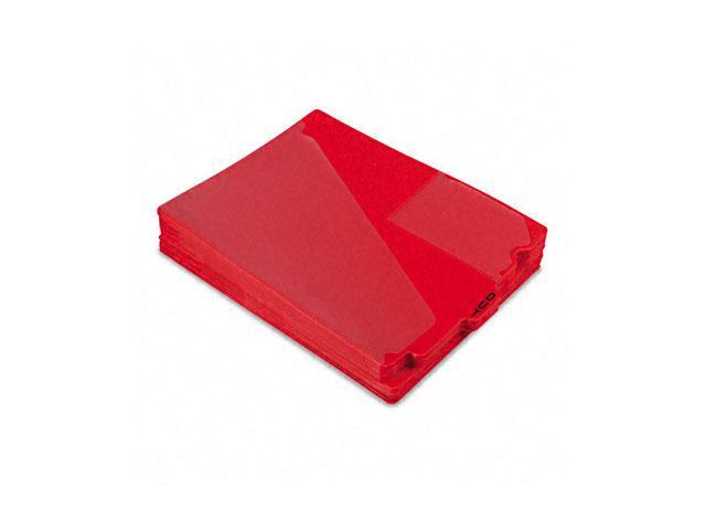Photo 1 of Pendaflex Out Guides, Center "OUT" Tab, Vinyl, Letter, Red, 50/Box 