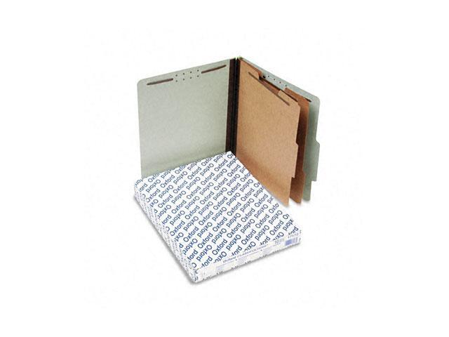 Pendaflex 17173 Pressboard Classification Folders, Letter, Six-Section, Green, 10/Box