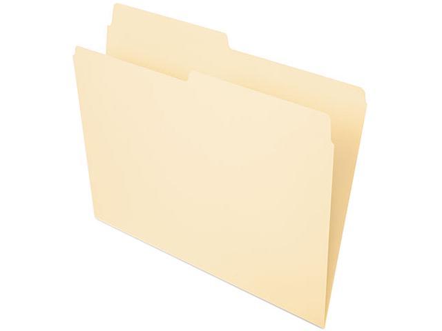 Pendaflex Essentials 752-1/2 File Folders, 1/2 Cut, Top Tab, Letter, Manila, 100/Box