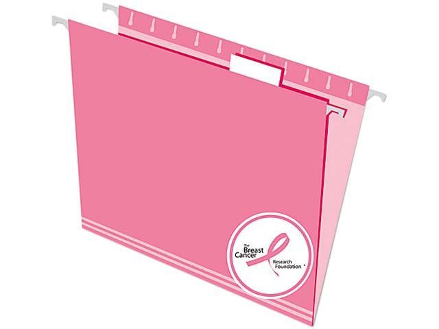 Photo 1 of Pendaflex Hanging File Folders, 1/5 Tab, Letter, Pink, 25/Box