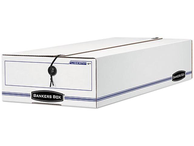 Bankers Box LIBERTY Heavy-Duty Strength Storage Box Legal White/Blue 4/Carton 