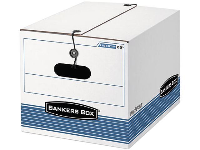 Photo 1 of Bankers Box - STOR/FILE Exrta Strength Storage Box, Letter/Legal, White/Blue 12/Ctn