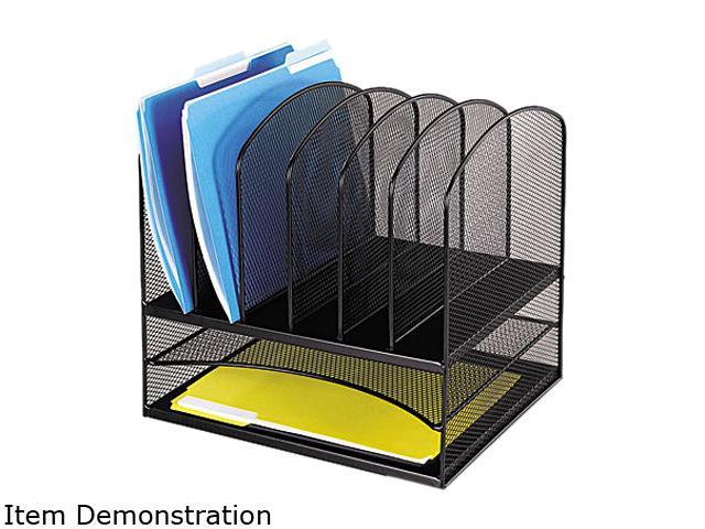 Safco 3255BL Mesh Desk Organizer, Eight Sections, Steel, 13 1/2 x 11 3/ ...