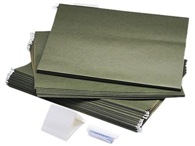 Safco 5038 Hanging File Folders, Compressed Paper Fiber, 18 x 14, Green, 25/Box
