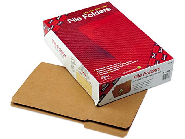 Smead 15734 Kraft File Folders 1/3 Cut Reinforced Top Tab Legal Kraft 100/Box 