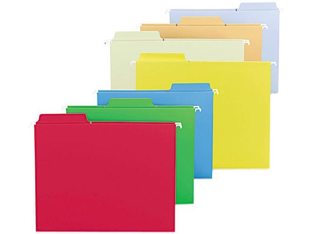 Photo 1 of Smead FasTab Hanging File Folders, Letter, Assorted Primary, 18/Box