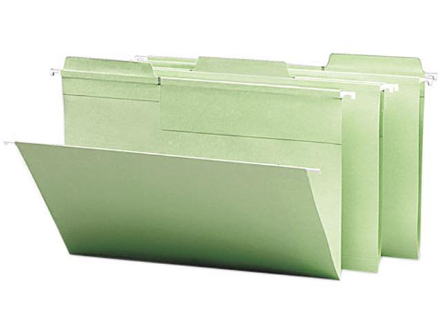 Photo 1 of Smead FasTab Hanging File Folders, 1/3 Tab, Legal, Moss Green, 20/Box