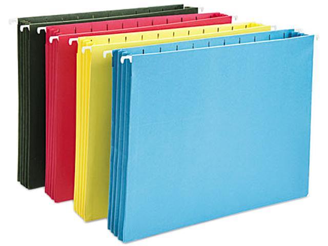 Smead 64291 Hanging Pocket File Folders with Full Height Gusset, Letter, Assorted, 4/Pack