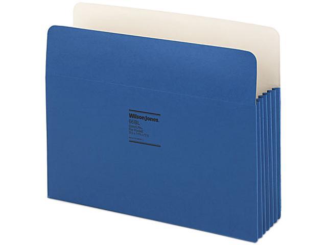 Wilson Jones 64BL ColorLife 3 1/2 Inch Expansion Pocket, Straight Tab, Dark Blue, 25/Box