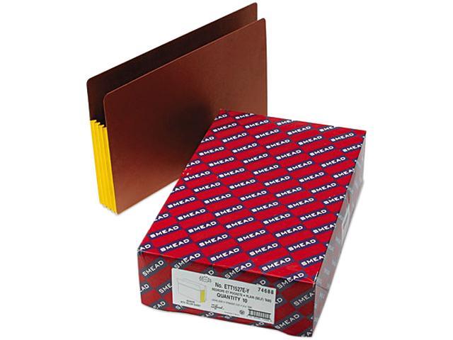 Smead 74688 3 1/2 Inch Expansion File PocketsStraight Tab, Legal, Yellow, Redrope, 10/Box