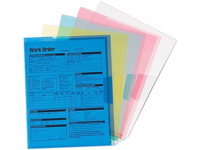 Project　Clear/Translucent:　Jackets,　Letter,　Poly,　Blue/Green/　Yellow/Red,　5/Pack　Smead　85750
