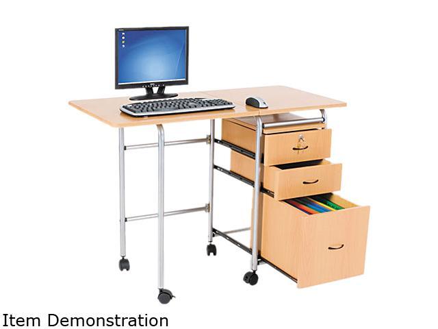 BALT 89904 Fold-N-Stow Workstation, 41-3/4w x 19-7/8d x 29-3/4h, Teak ...