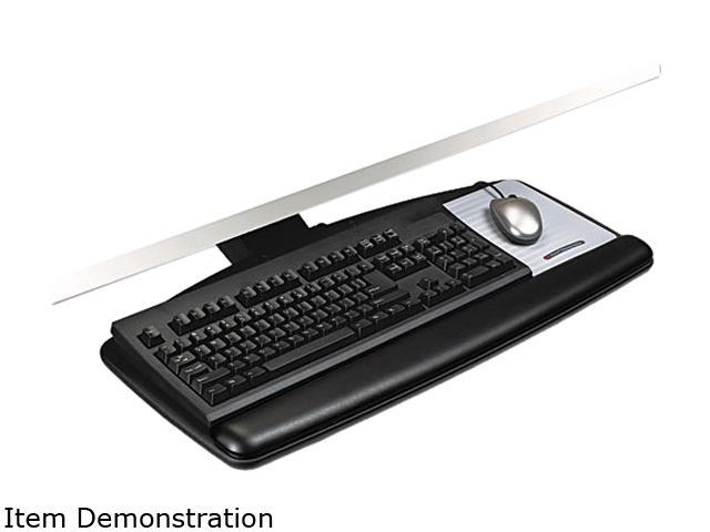 3M AKT70LE Positive Locking Keyboard Tray, 25-1/2 x 11-1/2, Black