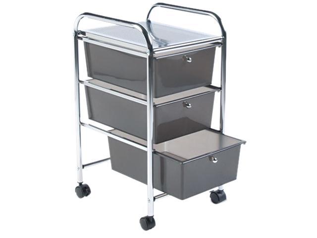 Portable Drawer Organizer 13w X 15 3 8d X 25 7 8h Smoke Matte