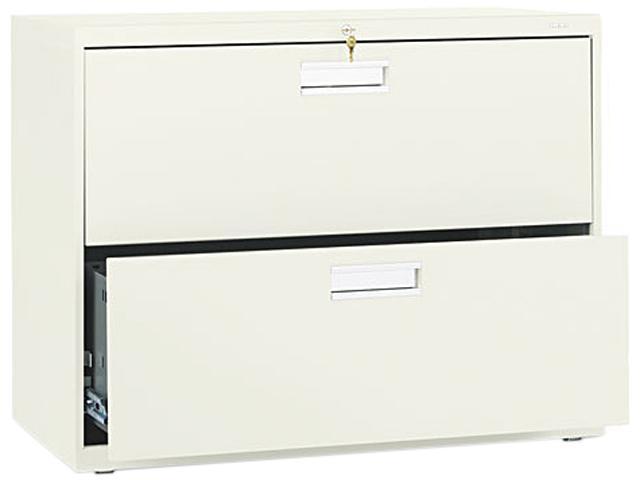 HON 682LL 600 Series Two-Drawer Lateral File, 36w x19-1/4d, Putty