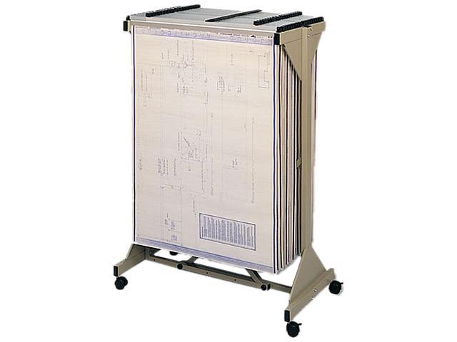 Safco 5060 Sheet File Mobile Plan Center, 18 Hanging Clamps, 43-3/4w x 20-1/2d x 51h, Sand