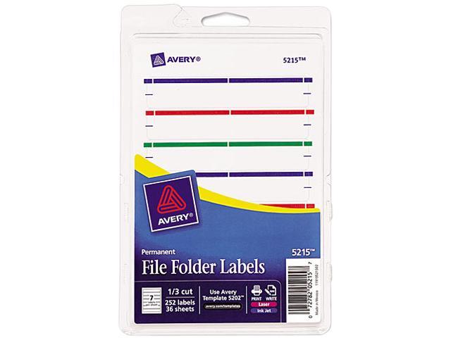 Avery 05215 Print or Write File Folder Labels, 11/16 x 3-7/16, White ...