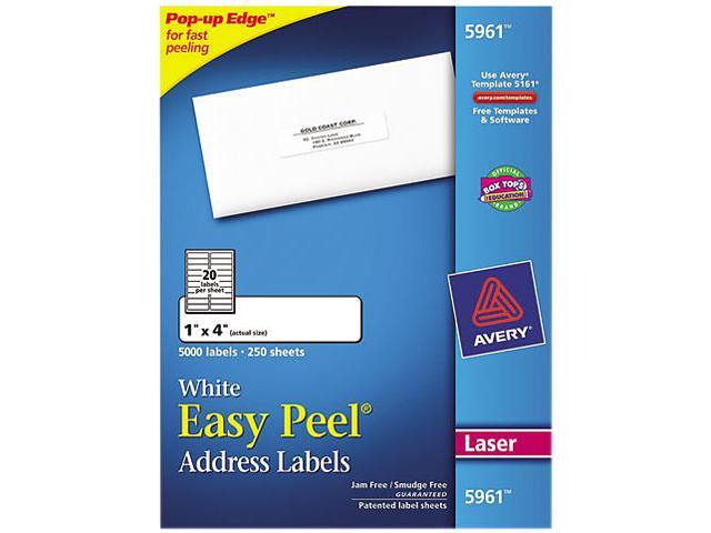 Avery Easy Peel Address Labels, Sure Feed Technology, Permanent