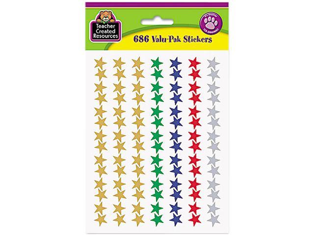 Teacher Created Resources 6644 Sticker Valu-Pak, Foil Stars, 686/Pack ...