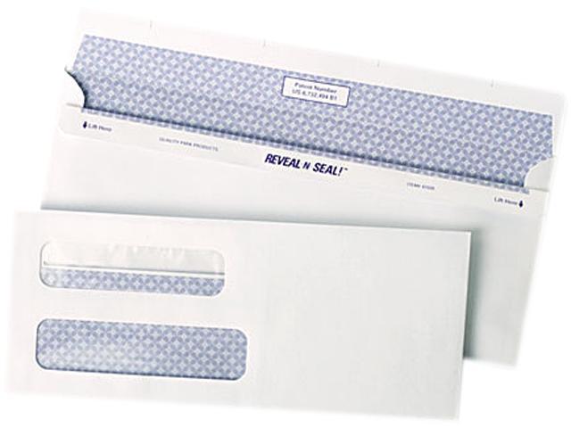 Quality Park 67539 Reveal-N-Seal Double Window Check Envelope, Self ...