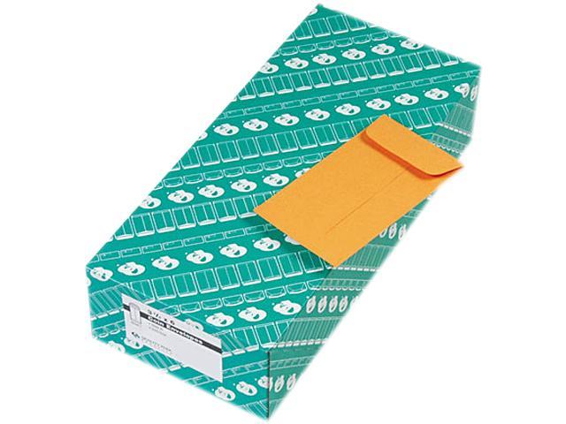 Photo 1 of Quality Park Gummed #6 Currency Envelopes, 3 3/8" x 6", Brown, 500/Box (QUA50662)