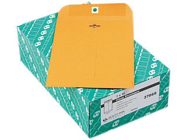 Quality Park 37868 Clasp Envelope, 7 x 10, 28lb, Light Brown, 100/Box