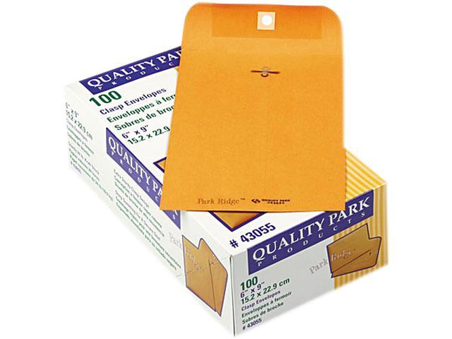 Quality Park Postage Saving Clear-Clasp Envelopes Kraft 6 inches x 9 inches 1 