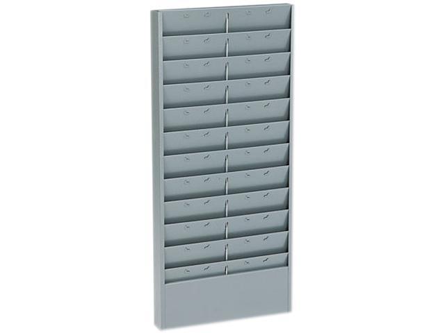 Buddy Products 801-1 Adjustable 11- Or 22-Pocket Time Card Rack, Textured Steel, Gray