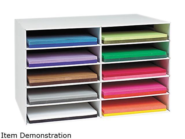 Photo 1 of Pacon Classroom Construction Paper Storage, 10 Slots, 26 7/8 x 16 7/8 x 18 1/2