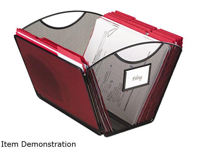 Safco 2162bl Onyx Mesh Desktop Tub File Storage Box Letter Black
