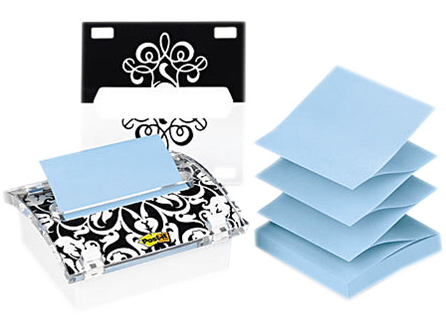 Pop Up Note Design Inserts Post-it Designer Pop-Up Note Dispenser, 3 x 3 Pad, Clear Acrylic ...