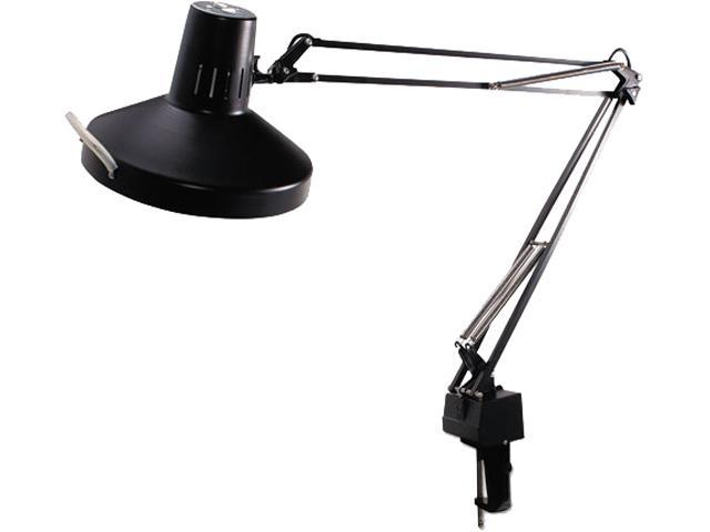 Ledu L445BK Three-Way Incandescent/Fluorescent Clamp-On Lamp, 40 Inch Reach, Black