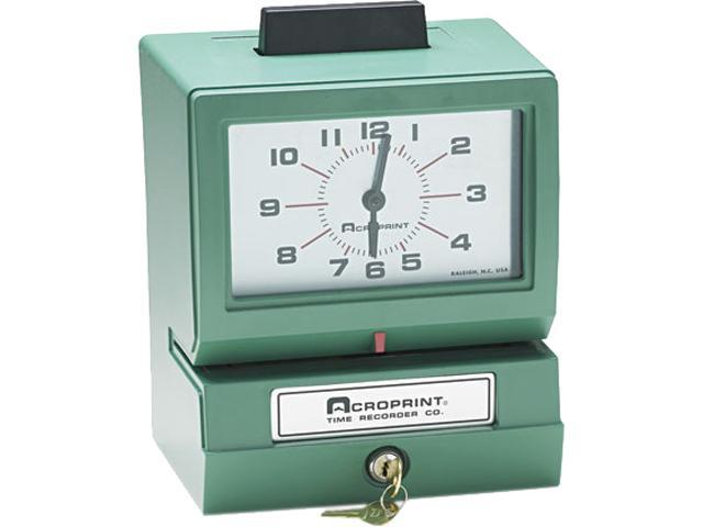 Acroprint 01-1070-411 Model 125 Analog Manual Print Time Clock with Month/Date/0-12 Hours/Minutes
