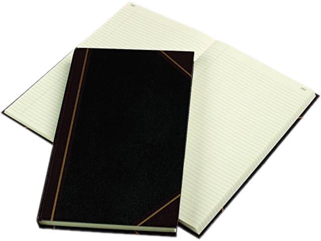 National Brand 57131 Texhide Series Account Book, Black/Burgundy, 300 Green Pages, 14 1/4 x 8 3/4