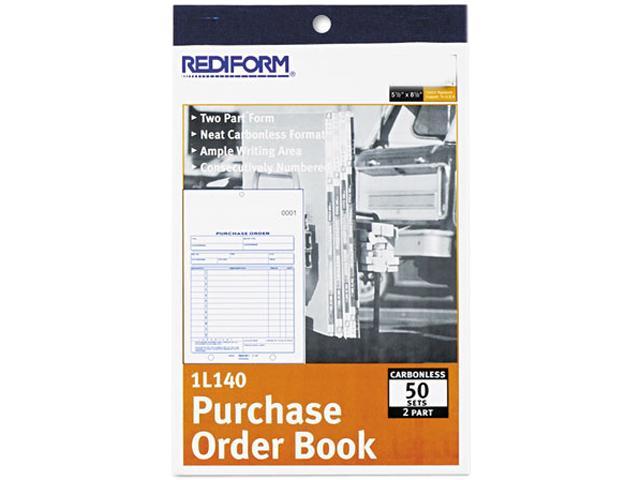 Rediform                                 Purchase Order Book, Bottom Punch, 5-1/2 x 7-7/8, Two-Part Carbonless, 50 Forms