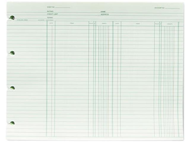 Wilson Jones GN2B Accounting, 9-1/4 x 11-7/8, 100 Loose Sheets/Pack