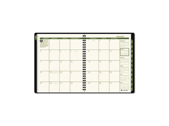 AT-A-GLANCE® Recycled Monthly Planner, 11 X 9, Green Cover, 13-Month