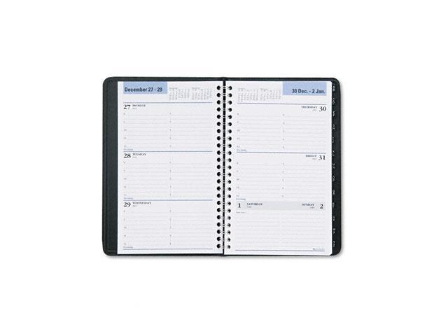 DayMinder G210-00 Recycled Weekly Appointment Book, Black, 4 7/8" x 8"