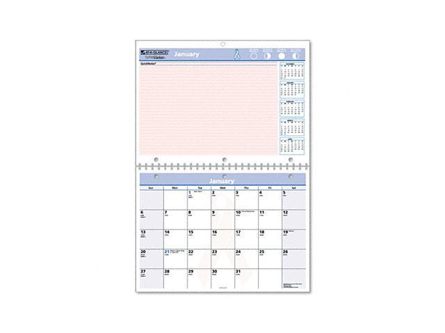 At-A-Glance PM5028 QuickNotes Desk/Wall Monthly Calendar Wirebound