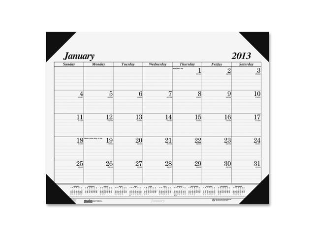House of Doolittle 0124 Workstation-Size One-Color Monthly Desk Pad Calendar, 18-1/2 x 13