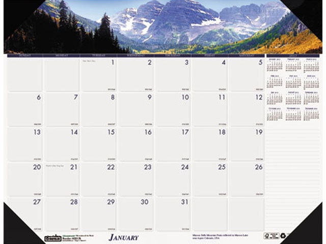 House Of Doolittle Sea Life Desk Pad Calendar - 18.5x13 Inch Monthly Planner 2013