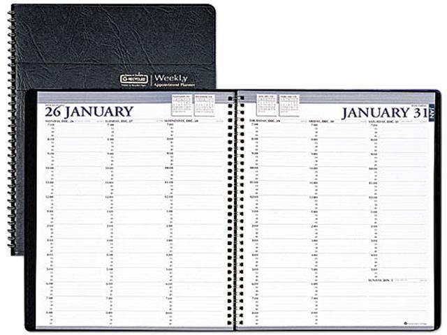 House of Doolittle 272-02 Professional Weekly Planner, 15-Minute Appointments, 8-1/2 x 11, Black